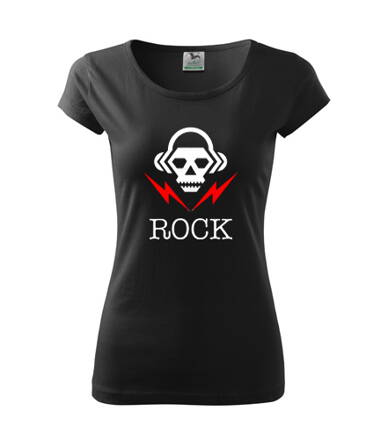 Dámske tričko ROCK, čierne 4