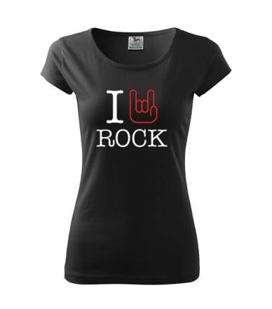 Dámske tričko ROCK, čierne 2