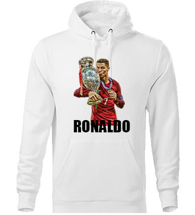 Mikina s kapucňou RONALDO, biela