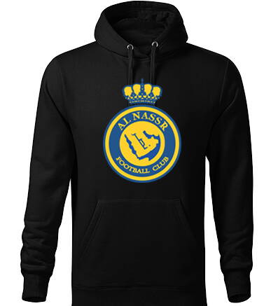 Mikina s kapucňou AL NASSR, čierna