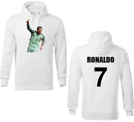 Mikina s kapucňou RONALDO 7, biela