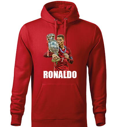 Mikina s kapucňou RONALDO, červená