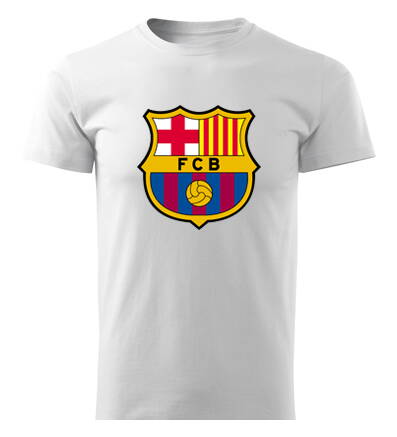 Tričko BARCELONA logo, biele