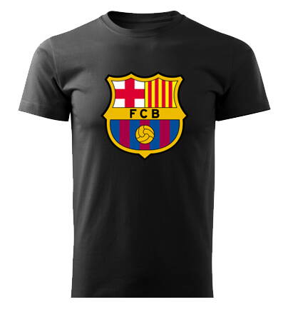 Tričko BARCELONA logo, čierne