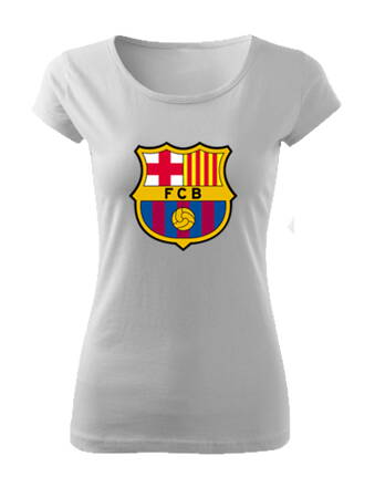 Dámske tričko BARCELONA logo, biele