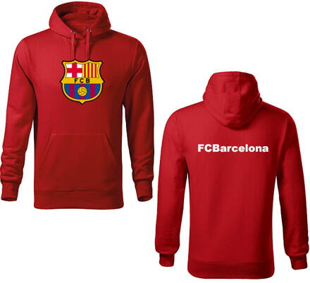 Mikina s kapucňou FCBarcelona, červená