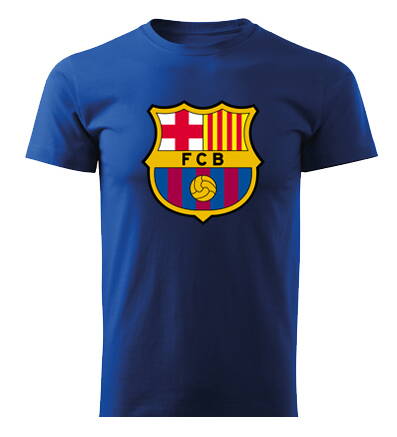 Tričko BARCELONA logo, modré