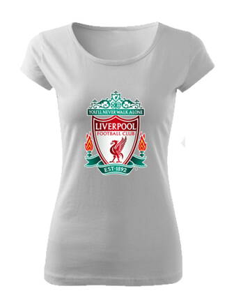 Dámske tričko LIVERPOOL logo, biele