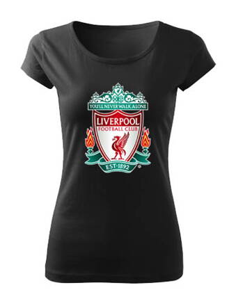 Dámske tričko LIVERPOOL logo, čierne