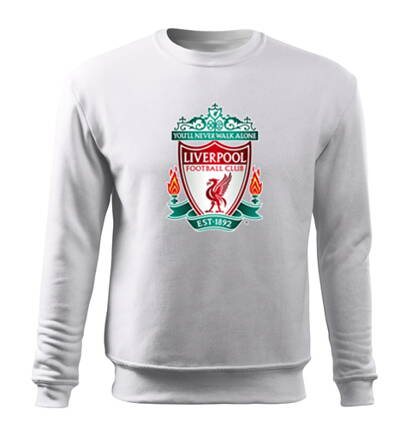 Mikina LIVERPOOL logo, biela