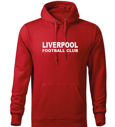 Mikina s kapucňou FC LIVERPOOL, červená