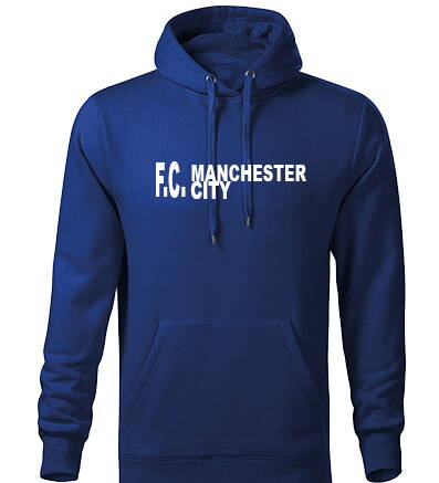 Mikina s kapucňou FC MANCHESTER CITY, modrá