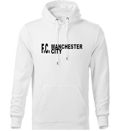 Mikina s kapucňou FC MANCHESTER CITY, biele