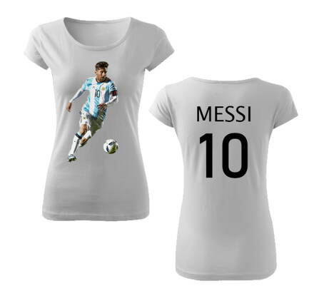 Dámske tričko MESSI 10, biele
