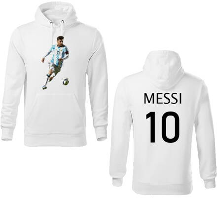 Mikina s kapucňou MESSI 10, biela