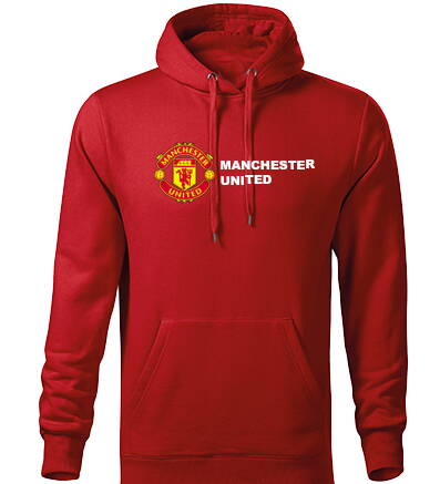 Mikina s kapucňou Manchester United, červená 2