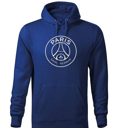 Mikina s kapucňou PSG logo, modrá