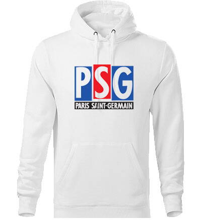 Mikina s kapucňou PSG, biela 2