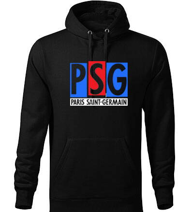 Mikina s kapucňou PSG, čierna 2