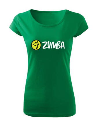Dámske tričko ZUMBA, zelené