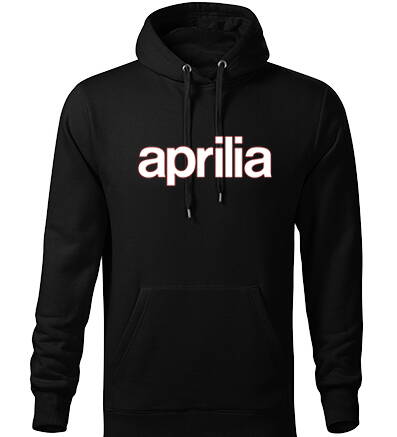 Mikina s kapucňou APRILIA, čierna