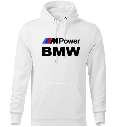 Mikina s kapucňou BMW M-Power, biela