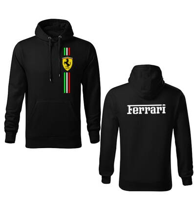 Mikina s kapucňou FERRARI ITALIA, čierna