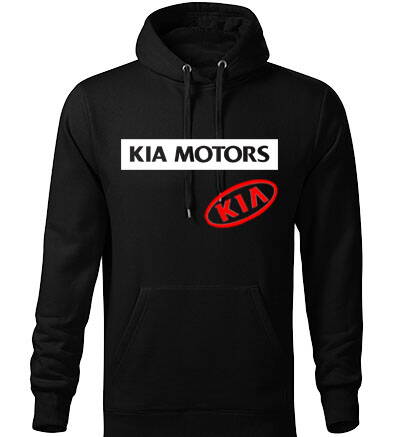 Mikina s kapucňou KIA MOTORS, čierna