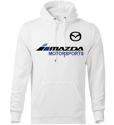 Mikina s kapucňou MAZDA MOTORSPORTS, biela