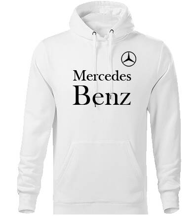 Mikina s kapucňou MERCEDES BENZ, biela