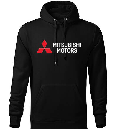 Mikina s kapucňou MITSUBISHI MOTORS, čierna