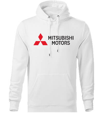 Mikina s kapucňou MITSUBISHI MOTORS, biela