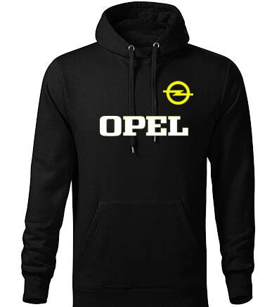 Mikina s kapucňou OPEL, čierna