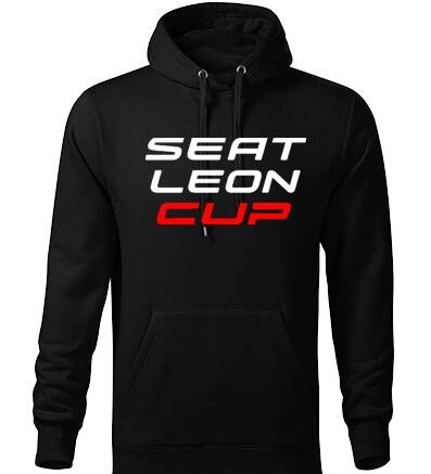 Mikina s kapucňou SEAT LEON CUPRA, čierna