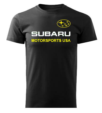 Tričko SUBARU MOTORSPORTS USA, čierne