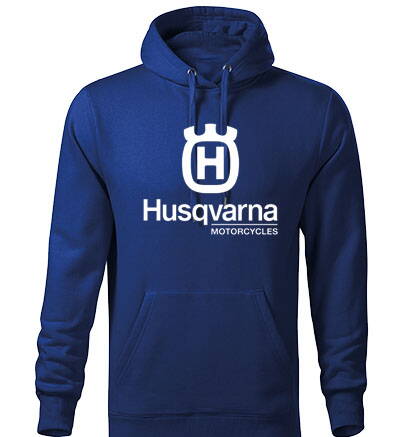 Mikina s kapucňou HUSQVARNA, modrá