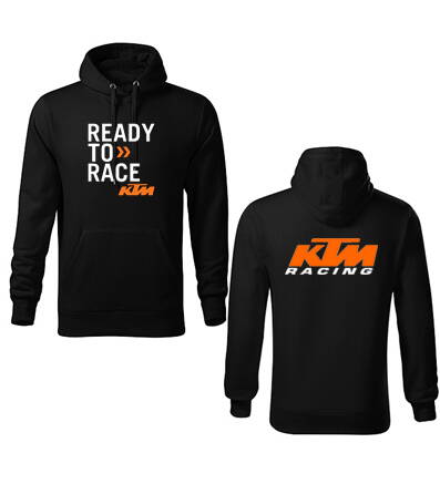 Mikina s kapucňou KTM READY TO RACE, čierna