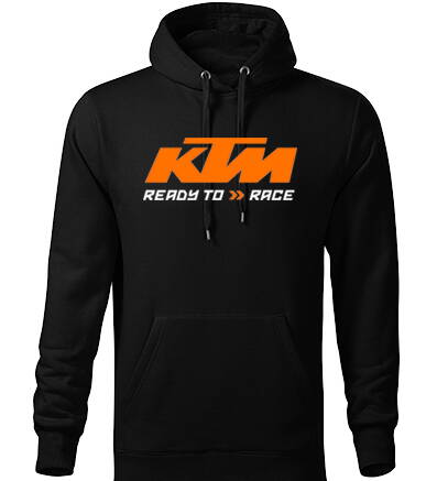 Mikina s kapucňou KTM Ready, čierna