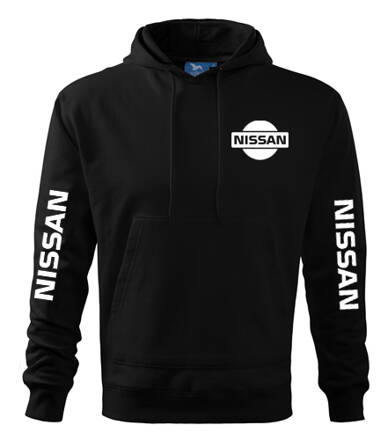 Mikina s kapucňou Nissan, čierná 2