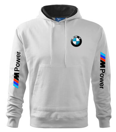 Mikina s kapucňou BMW M-power, biela