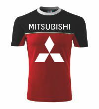 Tričko Mitsubishi, čiernočervené