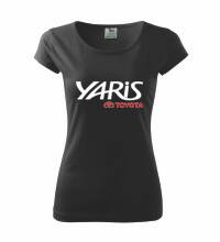 Dámske tričko Toyota Yaris, čierne