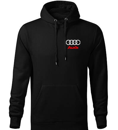 Mikina s kapucňou Audi, čierna 2