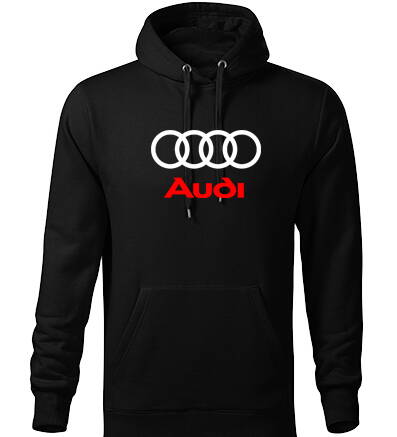 Mikina s kapucňou Audi, čierna 3