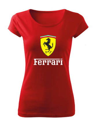 Dámske tričko Ferrari, červené