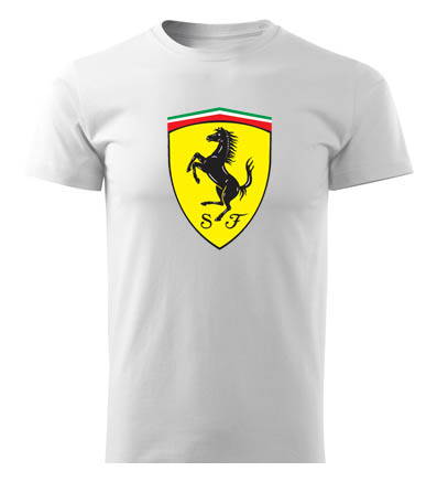 Tričko Ferrari logo, biele