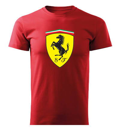 Tričko Ferrari logo, červené
