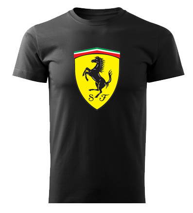 Tričko Ferrari logo, čierne