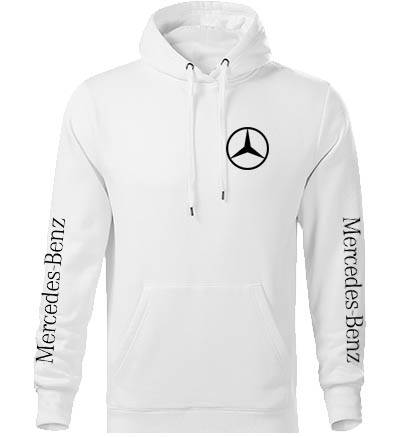 Mikina s kapucňou MERCEDES, biela 2