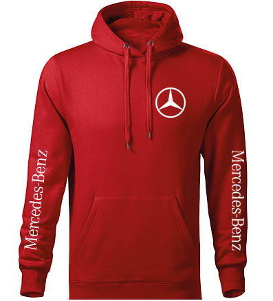 Mikina s kapucňou MERCEDES, červená 2
